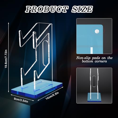 FYY 2-Tier Game Controller Stand - Universal Dual Controller Holder, Blue Display Stand - Compatible with Nintendo Switch, Xbox, PS5, PS4 - Desk Mounts - color: 2-Tier-Blue