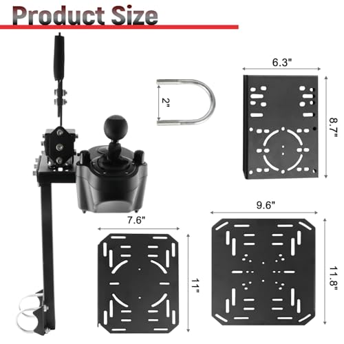 Minneer Gaming Controller/Joystick Platform Accessories of 50mm Round Tube Flight Simulator Cockpit Fit for Dardoo/Anman/Marada Stand X52/X56/Thrustmaster A10C Hotas Warthog U-Lock Three Platforms