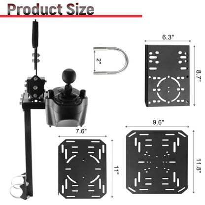 Minneer Gaming Controller/Joystick Platform Accessories of 50mm Round Tube Flight Simulator Cockpit Fit for Dardoo/Anman/Marada Stand X52/X56/Thrustmaster A10C Hotas Warthog U-Lock Three Platforms