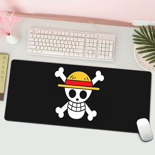 One Piece Pattern Extended Gaming Mouse Pad, 31.5 x 11.8 Inches Non-Slip Keyboard Mat with Stitched Edge for Gaming & Office (Piece) - color: Piece
