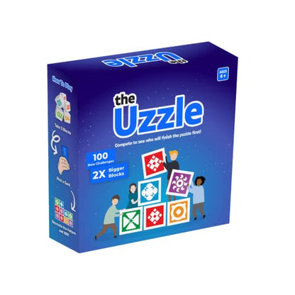 The Uzzle 3.0 Board Game, Family Board Games for Children & Adults, Block Puzzle Games for Ages 4+ - style: Uzzle 3.0
