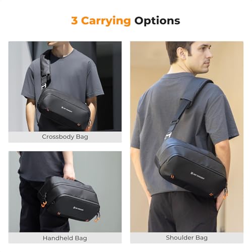 K&F CONCEPT Sling Bag for Nintendo Switch 2, Crossbody Camera Bag with 4 Compartments, Waterproof Travel Shoulder Bag Compatible with Switch 2/Steam Deck/Canon/Nikon/Sony/DJI/GoPro