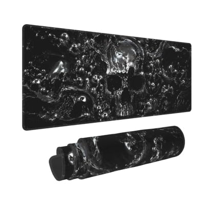 Skull Mouse Pad XL Large Mousepad Non Slip Rubber Base Desk Mat for Laptop Computer Gaming 31.5" X 12" - color: Skull