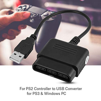 PS2 to PS3 Adapter, 20cm USB Cable PS2 to PS3 Video Game Controller Adapter Converter for PS3 Compatible with PS3 Console and PC
