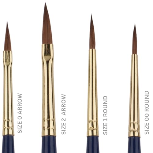 FOXBITE Kolinsky Sable Set Brushes for Miniature Painting Modeling Pieces Fine Detail Paint Brush Miniature Painting Kit Mini Paints Acrylic for Warhammer for Advanced Painters
