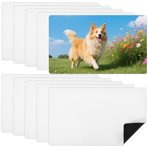 10 Pcs Sublimation Blanks Playmat 14" x 24", Smooth Rubber Game Play Mat for Custom Printing, Trading Card Games, Board Games & Mouse Pad – Ideal for Home & Game Room