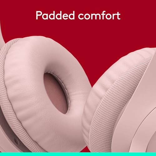 Logitech H390 Wired Headset PC/Laptop Stereo Headphones - Rose | For PC/Laptop, Stereo, USB-A, In-Line Controls, Works with Chromebook - color: Rose, style: USB-A