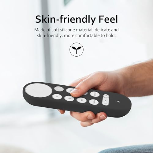LEFXMOPHY Cover for Google TV Streamer 4K Remote Control Case 2024 Silicone Protective Sleeve - Black - color: BLACK