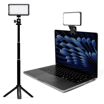 Lume Cube Broadcast Lighting Kit Live Stream Webcam Light for Computer & Laptop Enhance Video Calls Streaming & Vlogging Include Adjustable Tripod & Clip Mount Adjust Brightness & Color Temperature - color: Lighting Kit with Laptop Clip & Stand