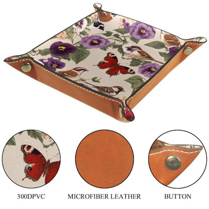 Butterfly Flowers Birds Dice Tray Dice Rolling Tray Folding Dice Holder for Dice Games, Like RPG, DND and Other Table Games - color: Multi 13