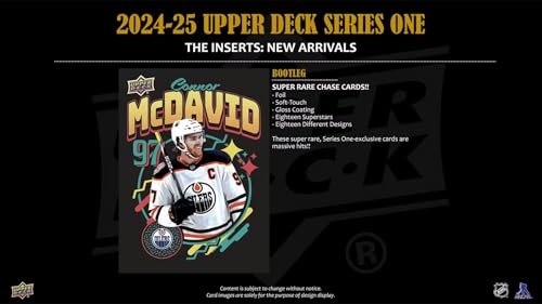 2025/26 Upper Deck Series 1 Hockey Trading Card Tin (Three Young Guns Rookie Cards Per Box)