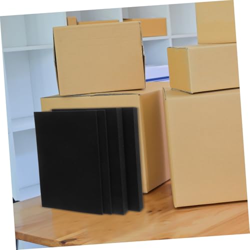 DOITOOL 4pcs Pre-cut Foam Inserts for Jewelry Box Tool Box and Game Storage Soft Black Cushioning Sheets for Crafts and Cases