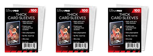 Ultra Pro Thick Card Sleeves for Thick Jersey or Memorabilia Sports Trading Cards by Topps 3 Pack