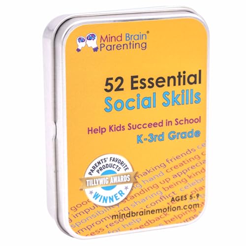 Mind Brain Emotion 52 Essential Social Skills Lessons & Teaching Tool Kit - Social Emotional Learning Activities for Parents, Teachers, School Counselor (Kindergarten, Elementary Kids) - style: Social Skills