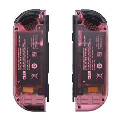 eXtremeRate Cherry Pink Joycon Handheld Controller Housing (D-Pad Version) with Colorful Buttons, DIY Replacement Shell Case for Nintendo Switch & Switch OLED Joy-Con – Console Shell NOT Included - color: Cherry Pink