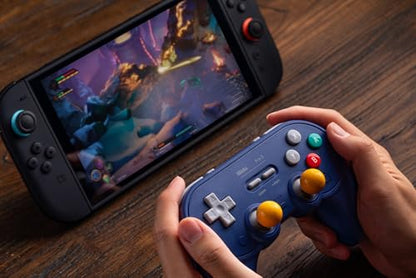 8Bitdo Pro 3 Bluetooth Controller with Charging Dock - Purple | Swappable ABXY Buttons, TMR Joysticks, Hall Effect Triggers, Back Buttons, Switch/Switch 2, Windows, Apple, SteamOS, Android - color: Purple