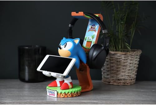 Exquisite Gaming Sonic Deluxe Light Up Headphone Stand, Device Holder & Phone Stand with USB-C Cable