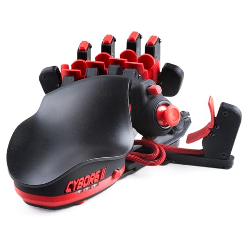 AZERON Gaming Keypad – Programmable One Handed Keyboard for PC Gaming, Hall Effect Joystick and 30 Programmable Keys, 3D Printed Keypad for Righties (Red, Cyborg II Compact) - color: Red, size: Cyborg II Compact Standard
