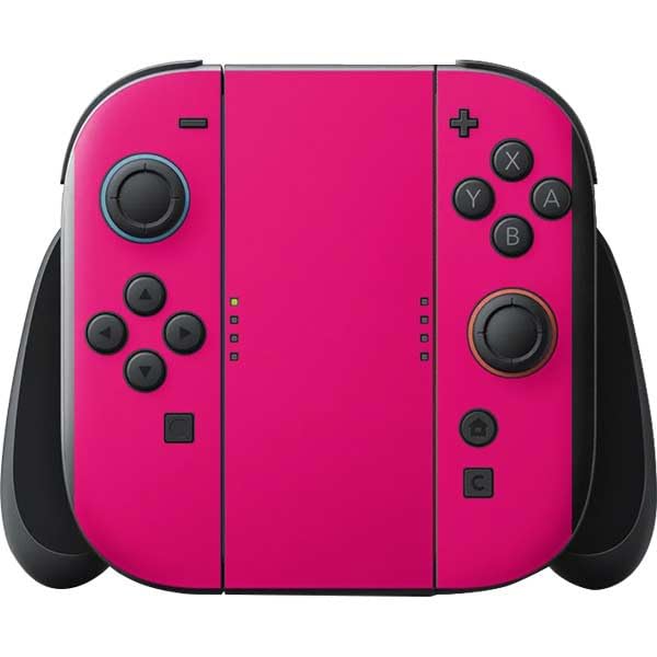 Skinit Decal Gaming Skin Compatible with Nintendo Switch 2 (2025) with Joy-Con - HOT Pink Design - color: Pink - SOLIDX11