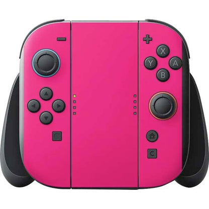 Skinit Decal Gaming Skin Compatible with Nintendo Switch 2 (2025) with Joy-Con - HOT Pink Design - color: Pink - SOLIDX11