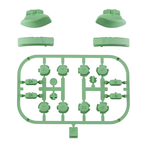 eXtremeRate DIY Full Set Buttons for Nintendo Switch & Switch OLED, Custom Replacement Buttons for JoyCon, ABXY Direction Keys SR SL L R ZR ZL + - Home Capture Trigger Buttons Springs - Matcha Green - color: Matcha Green