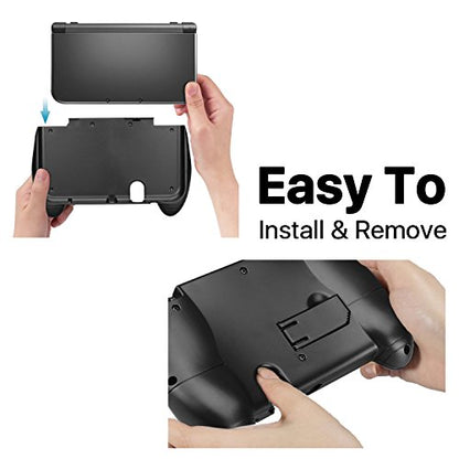 TNP Comfort Hand Grip Case for New Nintendo 3DS XL/LL 2015, Kickstand | Ergonomic Anti-Slip Controller Grip with Precise Button Access and Tabletop Stand; Fits Only New Nintendo 3Ds Xl/Ll 2015