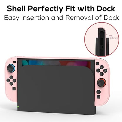 TIKOdirect Protective Case for Switch 2, Hard PC Slim Dockable Cover Case Designed for Switch 2 2025, Game Console and Joy Con Controllers, Pink - color: Pink