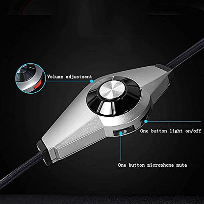 Gaming Headset Over-Ear Headphones with Noise Cancelling Microphone and Volume Control for PC and Laptop Use - Ideal for Gaming and Virtual Meetings