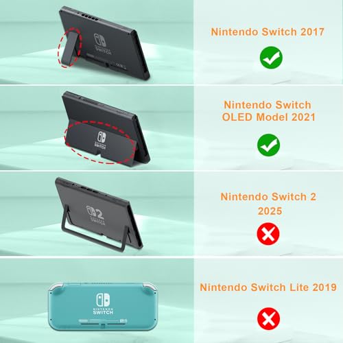 FINTIE Carrying Case for Nintendo Switch / Switch OLED Model (2021) | Shockproof, Hard Shell Protective Cover, Portable Travel Storage Bag, 10 Game Card Slots & Inner Pocket - color: spring bloom