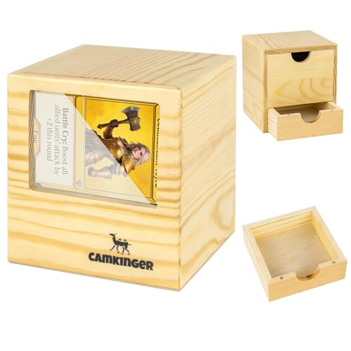 Wooden MTG Commander Deck Box with Display Window 100 Double-Sleeved Cards