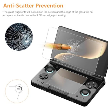 Hianjoo 6-PACK Screen Protector Compatible AYN Thor Handheld Console, Tempered Glass [HD Clarity] [9 Hardness] [Easy Installation][Anti-Scratch], 3 Pack Upper Screen Film + 3 Pack Lower Screen Film