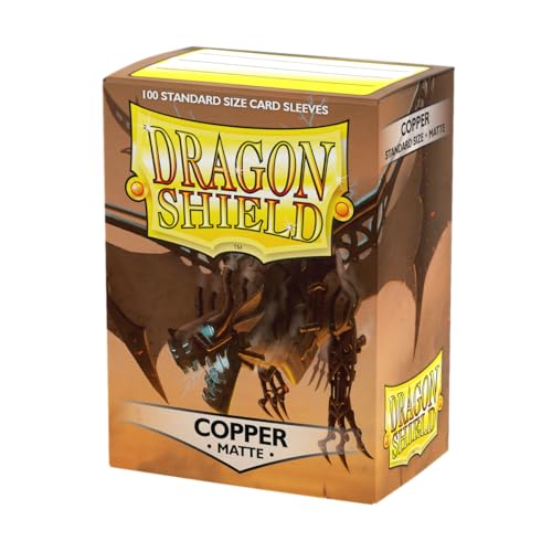 Dragon Shield | Standard Size Card Matte Sleeves | 100 CT - Smooth & Tough Premium TCG Sleeves | Compatible with Pokemon, Flesh & Blood, One Piece & Magic the Gathering | Copper - color: Copper