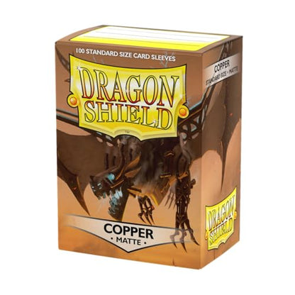 Dragon Shield | Standard Size Card Matte Sleeves | 100 CT - Smooth & Tough Premium TCG Sleeves | Compatible with Pokemon, Flesh & Blood, One Piece & Magic the Gathering | Copper - color: Copper