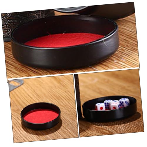 5pcs Plush Lined Dice Cup Lid Replacement for Dice Shaker Tray Easy Installation Storage Cup Base for Games Parties and Professional Use