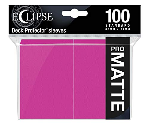 Ultra Pro E-15621 Eclipse Standard Matte Sleeves 100 Pack-Hot Pink - color: Hot Pink