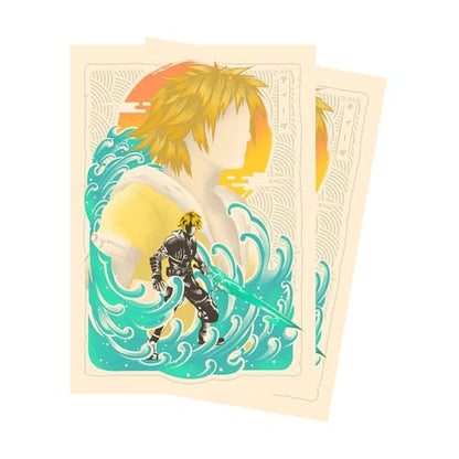 Great Wave Blitzball Hero - MTG Card Sleeves, 104ct, Standard Size, Smooth | Double Sleeving Compatible, Smudge Resistant Matte Back, Compatible with Standard 66x92mm TCG and Magic The Gathering Cards. - color: Great Wave Blitzball Hero
