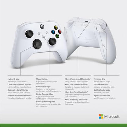 Microsoft QAS-00007 Wireless Controller Robot in White 2 Pack - color: Robot White