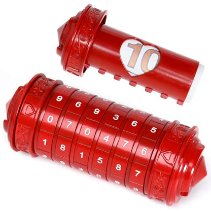 Cryptex Da Vinci Code Numeric, Money Puzzle Box for Cash Gift with Secret Hidden Compartments Birthday Xmas for Men & Women Escape Room Brain Teaser Puzzle Toy Presents - color: Red