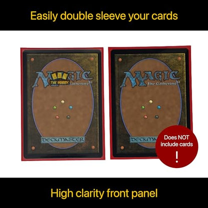 Battle Sleeves! Semi Matte for Standard Sized Trading Cards | Super Easy to Shuffle! | 200 Count | Red - color: Red