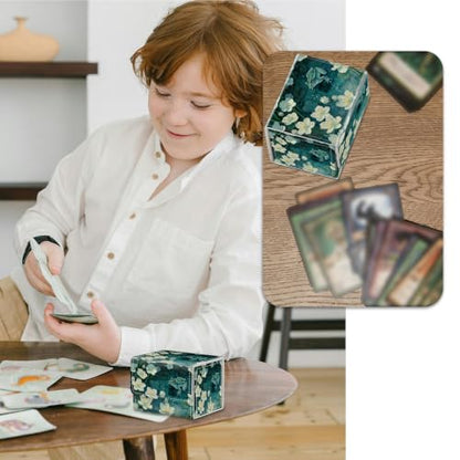 Strong Magnet MTG Demon Deck Box Playing Card Case Magic The Gathering Commander Deck Box Creative Pattern Trading Card Storage Box for Collectible Games, The Green Frog In The Pond - color: The Green Frog In The Pond