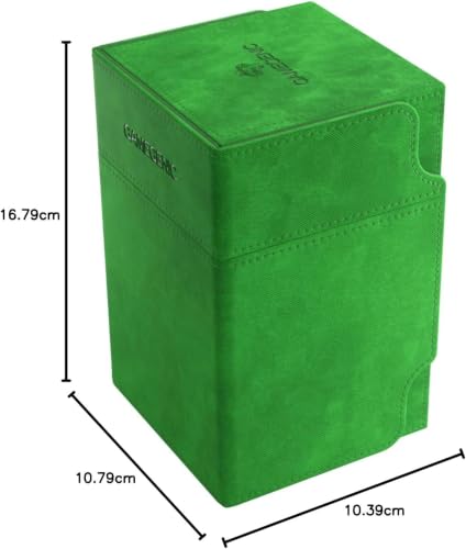 GameGenic Deck Box – Watchtower XL Green 100CT – Durable and Sturdy TCG, OCG, CCG Card Storage – Compatible with Pokemon, Yugioh, Commander, and MTG Magic: The Gathering Cards - color: Green