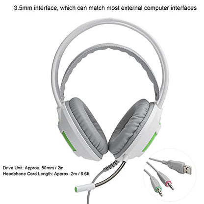 Wired Headset Premium Over Ear Noise Canceling Gaming Headphones for PC and Console, Comfortable PU Ear Cushions, 3.5mm Plug, 2m Cable (1)