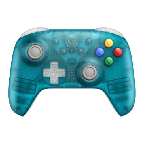 8Bitdo Ultimate 2 Wireless Controller for PC,Apple/Steam/Android,Clear Blue | TMR Joysticks, Hall/Tactile Triggers, 8Speed 2.4G, 1000Hz Polling Rate, Motion Control, RGB Fire Ring, Charging Dock - color: Clear Blue
