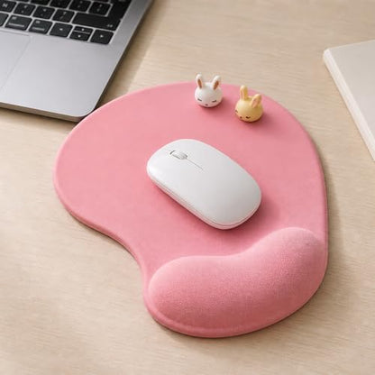 Office Mousepad with Gel Wrist Support - Ergonomic Gaming Desktop Mouse Pad Wrist Rest - Design Gamepad Mat Rubber Base for Laptop Computer -Silicone Non-Slip Special-Textured Surface (01Pink) - color: 01Pink
