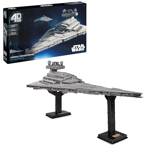 4D Build, Star Wars Deluxe Imperial Star Destroyer 3D Model Kit, Star Wars Collectibles & Desk Decor, Adult Puzzle, Building Toys, 278 Pieces, 3D Puzzles, Gift Ideas for Ages 12 & Up - style: Deluxe Imperial Star Destroyer 278 pcs