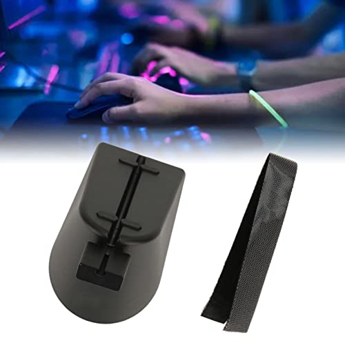 Mouse Cable Management Clip, Spring Arm Extends Up to 3 Inches, Flexible Rubber Clip Accommodates Various Sizes of Power Cords, with Non Slip Base Suitable for Professional e Sports Select(Black)