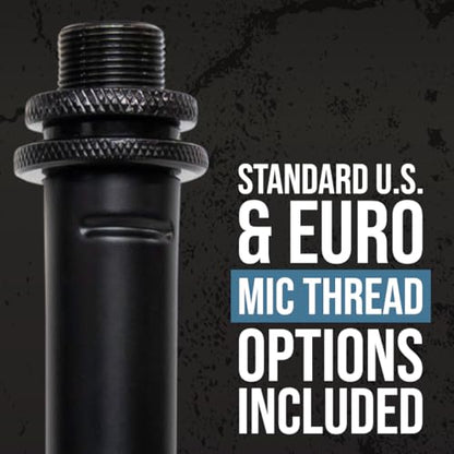 Shure by Gator Round Base Desktop Mic Stand with Standard Height-Adjustable Twist Clutch and 6" Base; (SH-DESKTOP1) - style: Standard