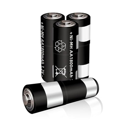 1800mAh Rechargeable Batteries for Oculus Quest 2 Controller Battery Oculus Quest 3 Controller Batteries Oculus Battery Pack VR Controller Battery Pack for Charging Dock and Type C Cable (4)