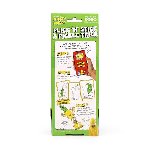Big Potato Chicken vs Hotdog: The Ultimate Challenge Party Game for Flipping-Fun Families, Board Game for Game Nights (Pickle Cob - Solo Chicken vs Hot Dog) - style: Pickle - Solo Chicken vs Hot Dog