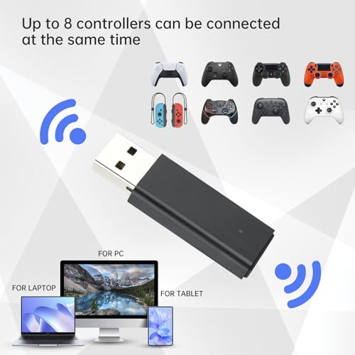 ELUTENG Xbox Adapter for PC Xbox Wireless Adapters Bluetooth 5.0 Xbox Controller Wireless Adapter Dongle, Elite|Elite Series 2, Xbox Series X|S Controller